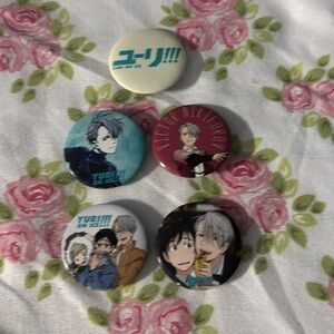 COPY - Yuri on Ice Pins Button Set